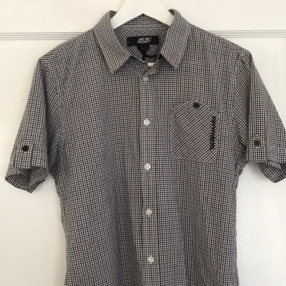 55 DSL men’s shirt in blue and white check
